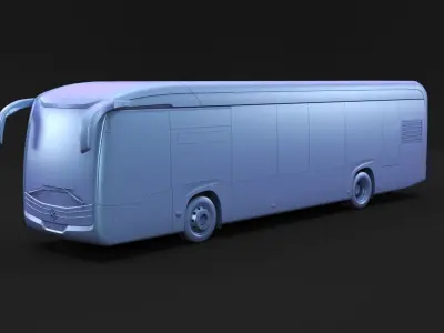 German luxury street bus 3D model