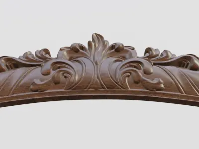 Wood Carved Frame 3D print model buy