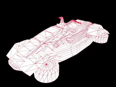 Jetski car concept Low-poly 3D model