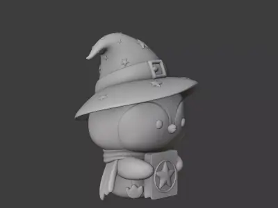 Halloween wizard penguin 37 3D print model