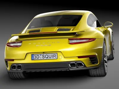 Porsche 911 Turbo S Coupe 2016 3D model