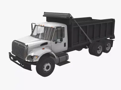  Dump Truck International 7400 Low-poly 3D model