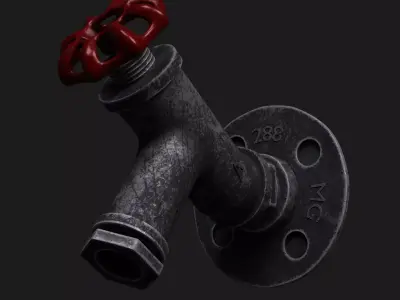 Old Dirty Faucet Free 3D model