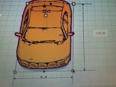 Dodge Charger Key Fob Cover 3D print model