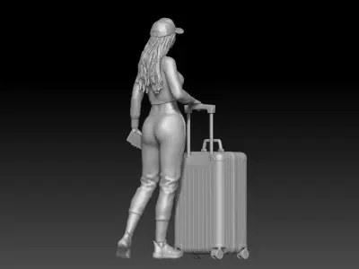 waiting for the trip girl 1 3D print model