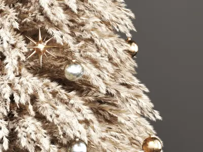 Christmas tree - Dried Plant-002 3D model