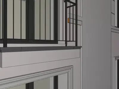 Modern Apartment Building  Detailed Realistic 3D Model 3D model
