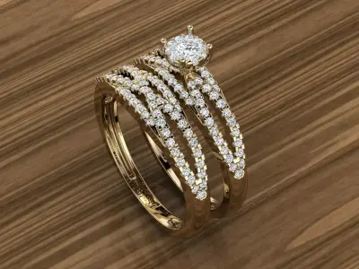 Diamond Jewelry Ring 3D print model