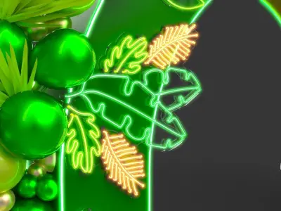 Balloon Entrance Arch 3D model