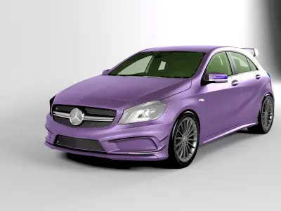 Mercedes Benz amg a45 Low-poly 3D model