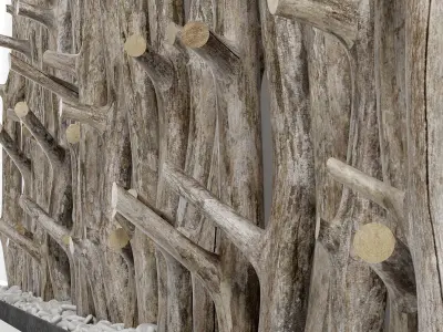 Planter thick sang branch crooked 3D model