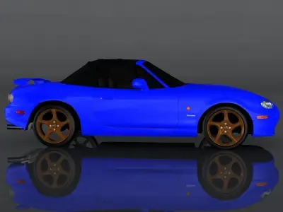 Mazda MX5 2002 Low-poly 3D model