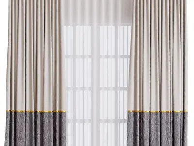 Curtains 02 3D model
