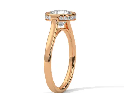 solitaire ring with detail images and 360 render videos 27 3D print model