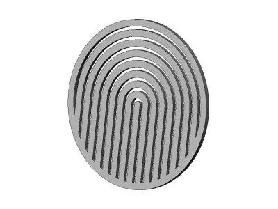 Open round geometric decor Boho ripple rosette and wall art 3D print model