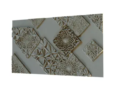mural decor set wall panel 19  3D model
