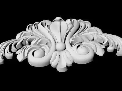 Central decor ornament for furniture 3D model 749