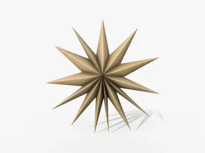 Cardboard Star Origami Low-poly 3D model