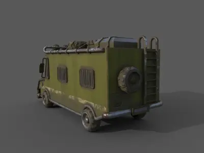 Game Ready Van Low-poly 3D model