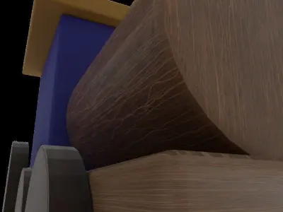 WOODEN TRAIN Free low-poly 3D model