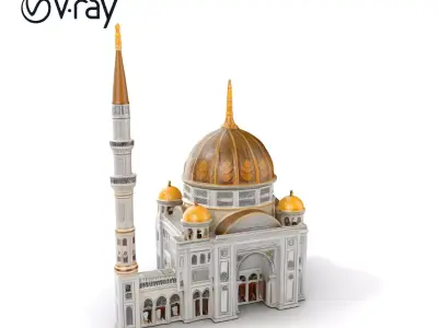 Ornate Mosque Architecture Model Pack Low-poly 3D model