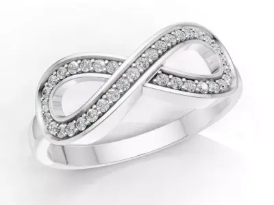 AV 710 Infinity of Love Diamond Ring for Women 3D print model