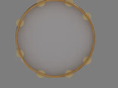Tambourine djembe drums 3D model