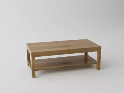 DIY COFFEE TABLE WOODEN Low-poly 3D model