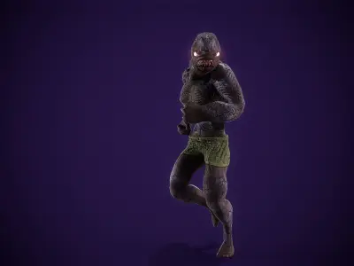 Creature monster bichion Low-poly 3D model