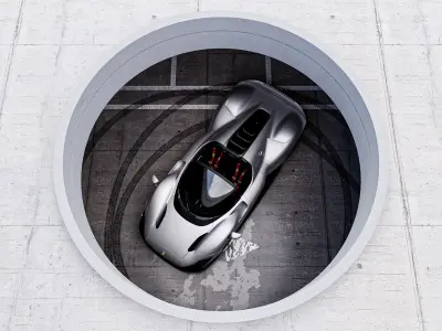 Parking Studio Low-poly 3D model