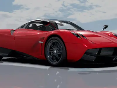Pagani Huayra - Photorealistic Low-poly 3D model