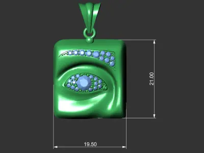 Eye fantasy pendant Free 3D print model