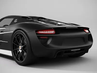 Porsche 918 Spyder - LowPoly Low-poly 3D model