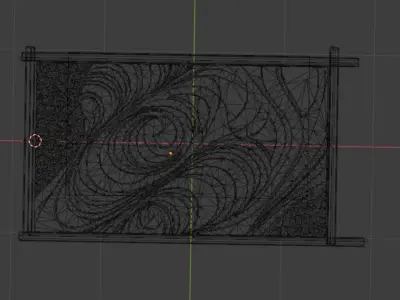 mural decor set wall panel 22 3D model