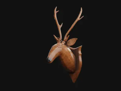 Decorative Deer Low-poly 3D model