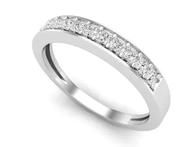 AV 681 Princess Diamond Ladies Wedding Ring 3D print model