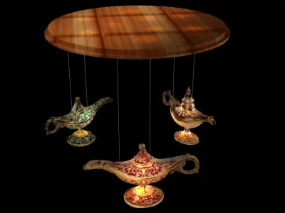 Chinese magic lamp 3D model purchase