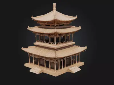 Pagoda Elegance  Timeless Beauty in Every Tier 3D model