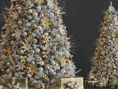 CHRISTMAS TREE DECORATIVE SET 3D model