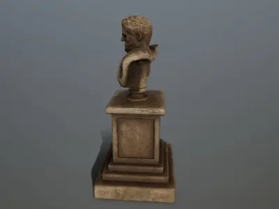 hercules bust Low-poly 3D model