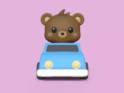 Bear Car 3D print model