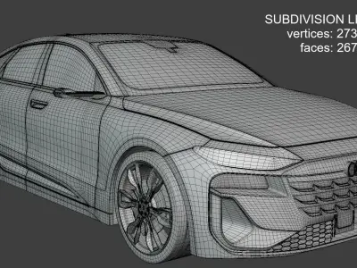 Audi A6 e-tron sportback 2025 exterior 3D model