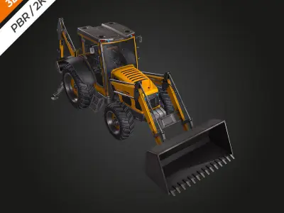 Tractor Low-poly 3D model
