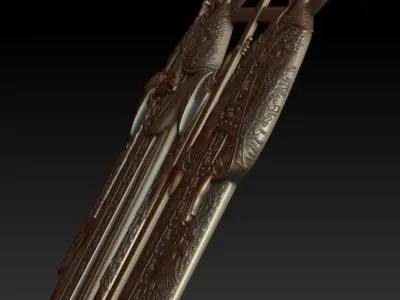 Orthodox icon of Saints Constantine and Helen 3D model