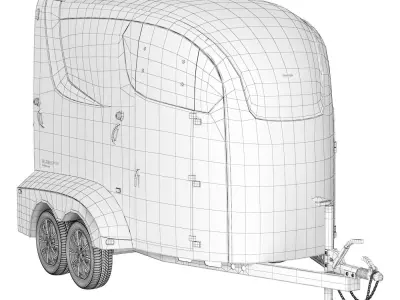 Horse trailer Humbaur Maximus Deluxe 3D model
