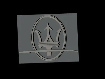 Maserati Logos Free 3D model