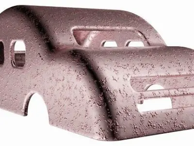 Rusted Car Body 3D model