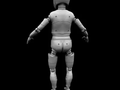 Crash Test Dummy Robot Android 3D model Child 3D model