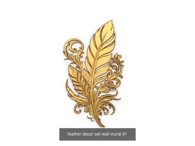 16 Ornamental murals decor set Pack 01  3D Model Collection