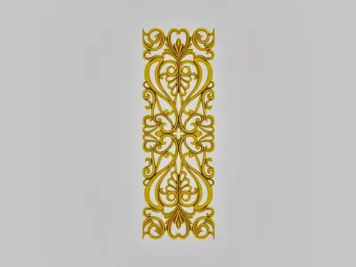 Decorative panel set 3D model 01 3D model